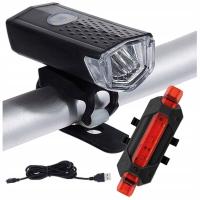 2X велосипедный передний задний светодиодный светильник USB Kit