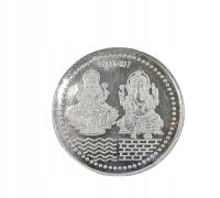 Серебряная монета для привлечения богатства и процветания 3 см Непал-Тибет