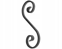 SPIRALA KUTA TYPU S ŚLIMAK 23x8 Z PŁASKOWNIKA 12x6 KUTE OZDOBNE