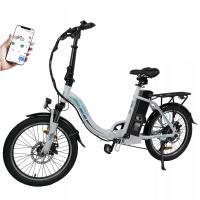 Электрический складной велосипед KAISDA K7 350W 13ah белый женский