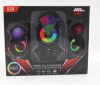 2-częściowe głośniki komputerowe z oświetleniem RGB Kompaktowy dźwięk przestrzenny stereo 3,5 mm