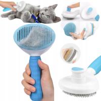 SZCZOTKA DO SIERŚCI DLA PSA KOTA KRÓLIKA SAMOCZYSZCZĄCA ERGONOMICZNA