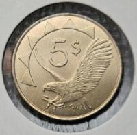 *NAMIBIA [1322 E]*5 Dolarów 2012 Republika Namibii Herb Republiki, ptak