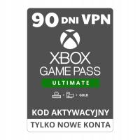 XBOX GAME PASS ULTMATE 90 DNI / 3 MIESIĄCE AKTYWACJA VPN TYLKO NOWE KONTA