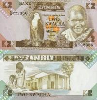 # ZAMBIA - 2 KWACHA - 1988 - P24c - UNC