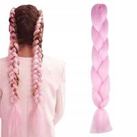Синтетические волосы косы для наращивания розовый !!!