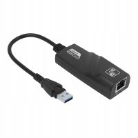 Adapter USB 3.0 do Ethernet RJ45 Gigabit LAN 10/100/1000Mbps-black