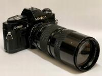 MINOLTA X-300 зеркальная камера телеобъектив SOLIGOR 70-210 мм аналоговый