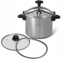 SZYBKOWAR GARNEK Ciśnieniowy 2w1 Stalowy 7L 22cm Indukcja Gaz 5732