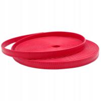 PASEK Z EKOSKÓRY PRZESZYTY CZERWONY 12 mm