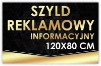 Tablica reklamowa SZYLD REKLAMOWY reklama firmowa z PROJEKTEM 120x80 cm