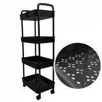 КОСМЕТИЧЕСКИЙ СТЕЛЛАЖ ДЛЯ ХРАНЕНИЯ МОЮЩИХ СРЕДСТВ, ОРГАНАЙЗЕР ДЛЯ ВАННОЙ КОМНАТЫ С ЗАМКОМ 100 СМ, ЧЕРНЫЙ