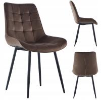 БАРХАТНОЕ КОРИЧНЕВОЕ КРЕСЛО С МЯГКОЙ ОБИВКОЙ 017