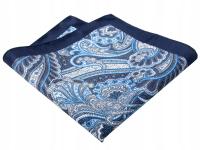 POSZETKA - WYPUSTKA, BUTONIERKA, CHUSTKA BŁĘKIT GRANAT 5