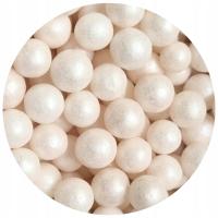 Białe Perełki 7mm błyszcząca posypka cukrowa 60g