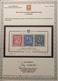 POLSKA Blok 9 b ** 1946 KEN ATEST Walocha PZF