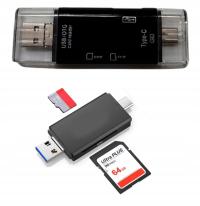 Кард-РИДЕР 5in1 SD MicroSD, USB ТИП-C Micro usb OTG