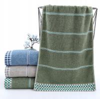 Ręcznik KRATKA - PASY ZIELONY 75x35 cm 96g