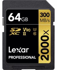 Lexar SDXC Professional 64GB 300MB/s UHS-II 2000x