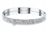 Taca lustrzana srebrna glamour dekoracyjna 3,5x21cm 145572