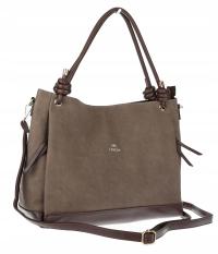 Torebka Damska Shopperka Worek Pojemna A4 Modna Torba CH3312 Czekoladowa