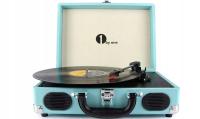 Gramofon z Głośnikami i Bluetooth AUX Niebieski 1 By one OKU00-0750 Winyl