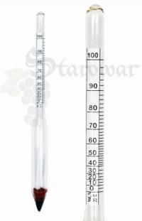 Спиртометр 0-100% для спирта док. 2,5%