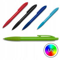 DŁUGOPISY PLASTIKOWE z kolorowym nadrukiem UV full kolor firmowe LOGO 100x