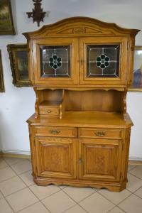 WITRYNA DĘBOWA, BIBLIOTEKA, DREWNO, DĄB kredens, RZEŹBIONA