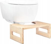 SKŁADANY STOŁEK TOALETOWY BAMBUSOWY ANTYPOŚLIZGOWY PODNÓŻEK ERGONOMICZNY