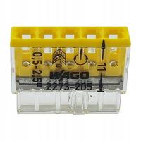 Szybkozłączka Wago zacisk instalacyjny 5x0,5-2,5mm2 DRUT 2273-205 1szt.