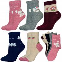 SKARPETKI DZIECIĘCE dziewczęce skarpety z angory ciepłe wełniane rozmiary