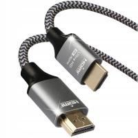 ТВЕРДЫЙ КАБЕЛЬ СОЕДИНЕНИЕ HDMI-HDMI ОПЛЕТКА 8K 4K 2M