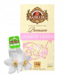 Basilur PREMIUM JASMINE GREEN цейлонский жасминовый зеленый чай-25x2g