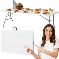Садовый стол складной кейтеринг банкетный раскладной белый 240X75CM