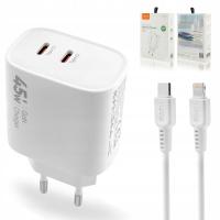 SZYBKA Ładowarka sieciowa USB TYP-C 3A 45W KOSTKA + KABEL LIGHTNING