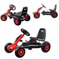 ПЕДАЛИ ДЛЯ КАРТИНГА, БОЛЬШИЕ КОЛЕСА, НАКАЧАННЫЕ ДЛЯ ДЕТЕЙ, ТОРМОЗ, СУПЕР ПОДАРОК, КРАСНЫЙ