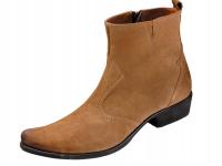 KOWBOJKI STYLOWE RASOWA SKÓRA NATURALNA KLASYK NA ZAMEK CHOPPER