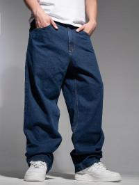 Широкие джинсовые брюки Мужские мешковатые темно-синие JIGGA WEAR L