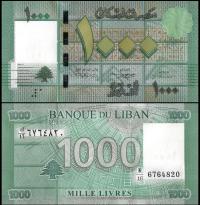 Liban 1000 Livres 2012 P-90b UNC