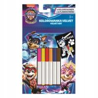 Zestaw aksamitnych kolorowanek z flamastrami Psi Patrol 12 elementów