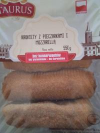 KROKIETY Z PIECZARKAMI I MOZZARELLĄ TAURUS 450g BEZ KONSERWANTÓW