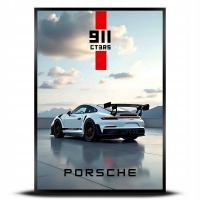 OBRAZ PORSCHE 911 GT3 RS 30x40CM AUTO SPORTOWE PLAKAT PREMIUM