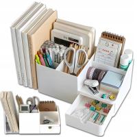 Настольный органайзер, большой настольный ящик для инструментов, белый ящик для хранения для офиса