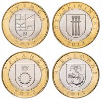 LITWA 2 LITY 2012 UNC 4 MONETY ZESTAW KURORTY LITWY BIMETAL