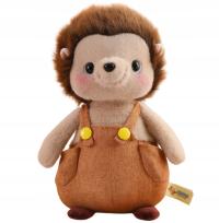 maskotka pluszowy jeżyk miękki poduszka prezent dla dzieci w ubranku brąz