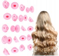 Бигуди бигуди для волос силиконовые резиновые розовые локоны 20шт волны Poniks