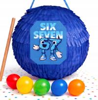 PINIATA 67 SIX SEVEN BRAINROT NIEBIESKA + DODATKI