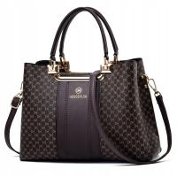 Женская коричневая элегантная сумка на плечо для работы, подарок, большая сумка на молнии