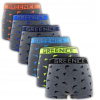 6x MAJTKI BOKSERKI MĘSKIE ELASTYCZNE BEZSZWOWE GREENICE KOLOROWE